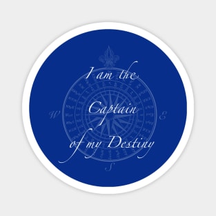 Captain of My Destiny Nautical Compass Design Magnet